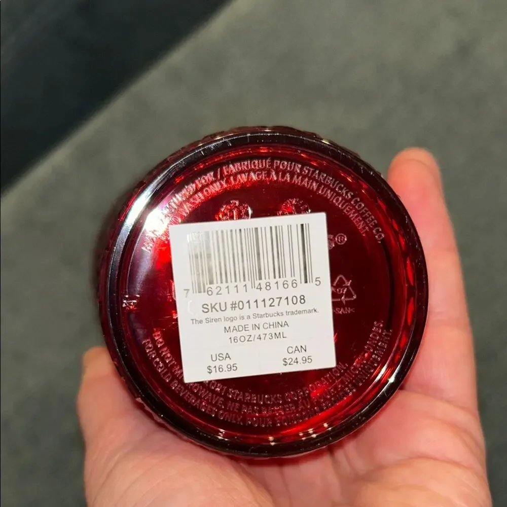 New Starbucks Ruby Red Jeweled Tumbler